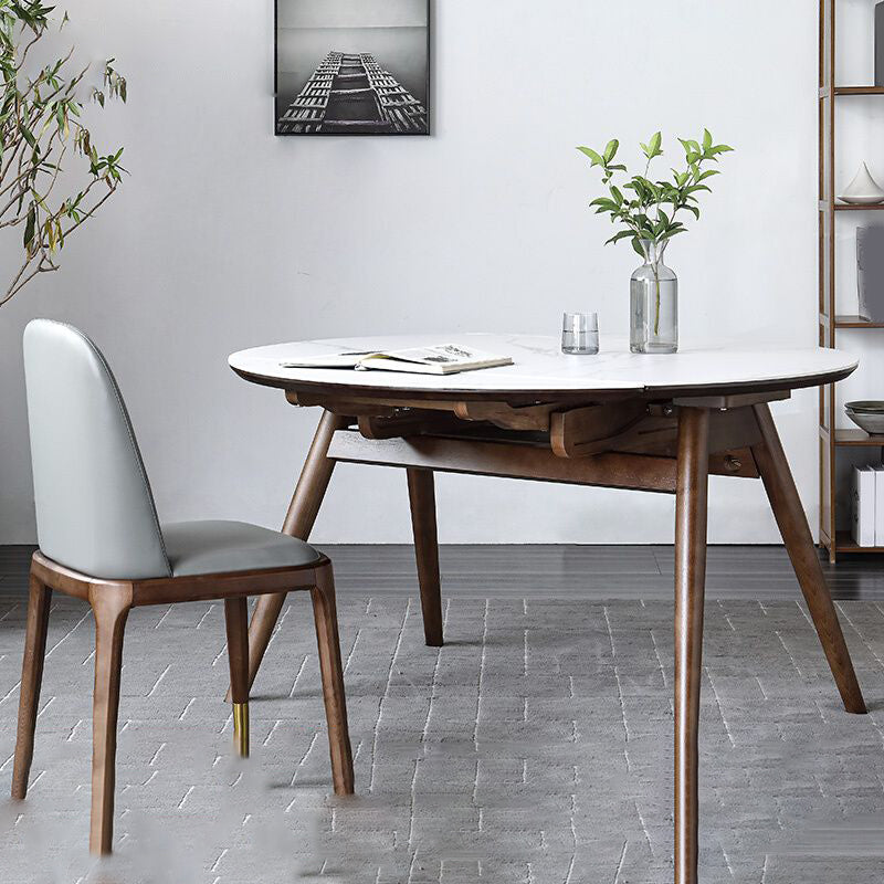 Modern Style Sintered Stone Dining Set Wood 1/2/4/5/7 Pieces Dining Set for Dining Areas