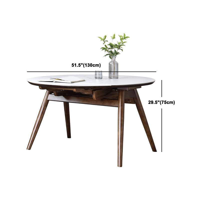 Modern Style Sintered Stone Dining Set Wood 1/2/4/5/7 Pieces Dining Set for Dining Areas