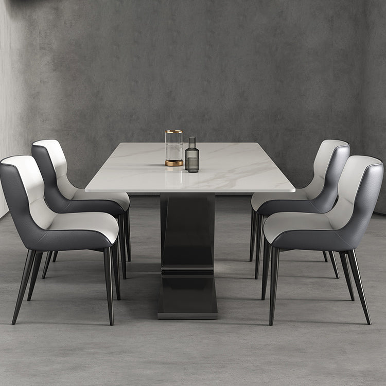 Rectangle Dining Set 1/4/5/7 Pieces Modern Sintered Stone Top Dinette Table Set