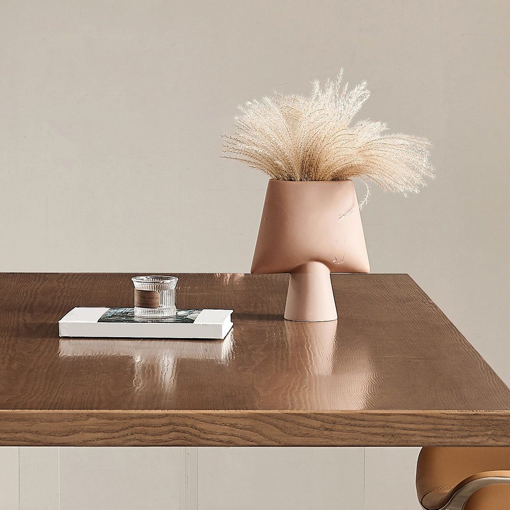 Modern 1/2/5/7 Pieces Rectangle Dining Set Solid Wood Dining Table with Chairs