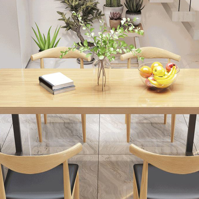 Industrial Dining Table Set 1/5/7 Pieces Solid Wood Dining Table with Chairs