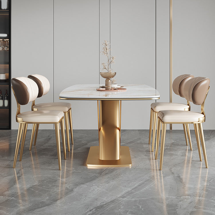 Designer Style 1/4/5/6/7 Pieces Rectangle Dining Set Sintered Stone Top Dining Table Set