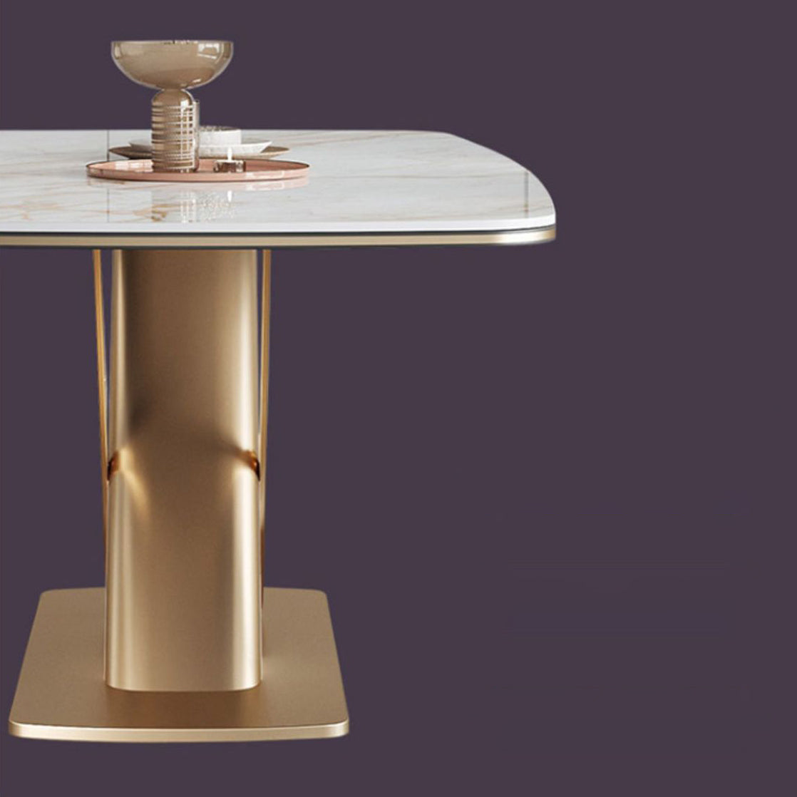 Designer Style 1/4/5/6/7 Pieces Rectangle Dining Set Sintered Stone Top Dining Table Set