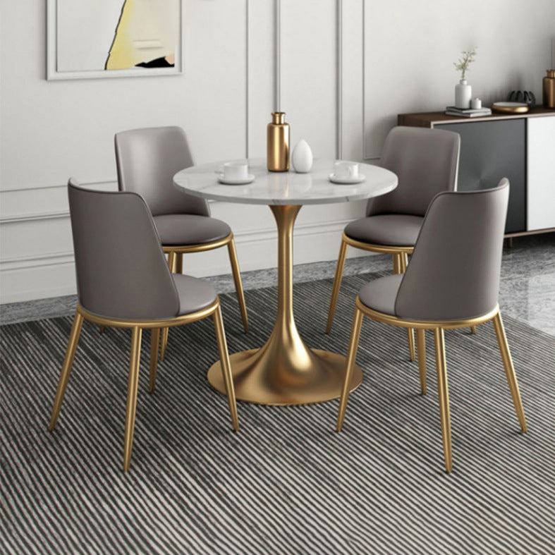 Modern Dining Set 1/4/5 Pieces Round Stone Dining Table for Dining Room