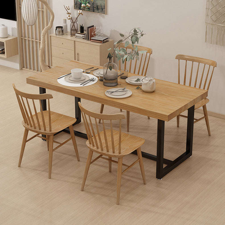 Industrial Solid Wood Dining Table Set 1/5/7 Pieces Dining Set