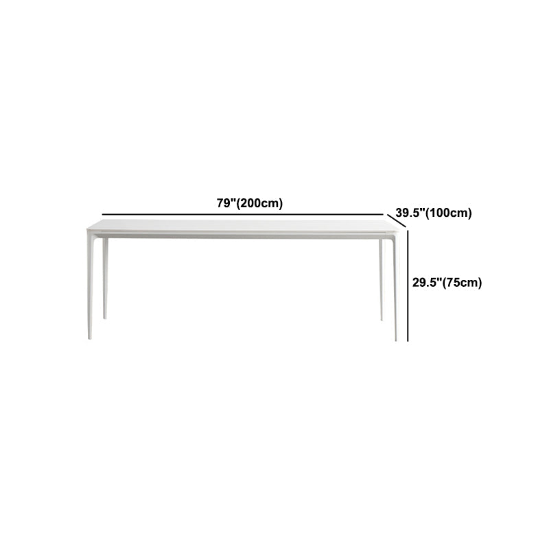 1/4/5/6/7 Pieces Rectangle Dining Set Sintered Stone Top Dinette Table Set in White
