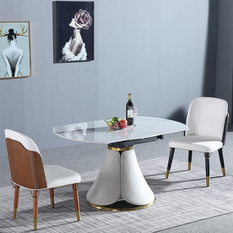 Modern 1/4/7 Pieces Dining Set Round Stone Dining Table for Dining Room