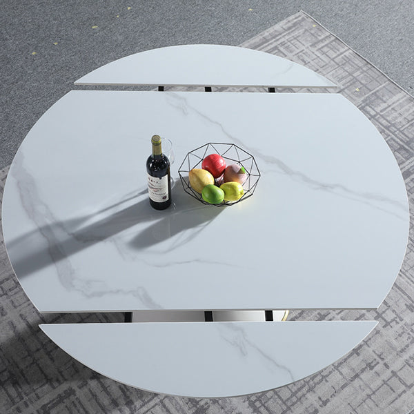 Modern 1/4/7 Pieces Dining Set Round Stone Dining Table for Dining Room