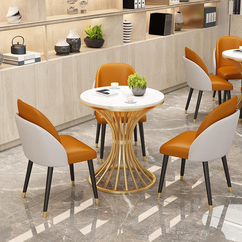 Modern Dining Set 1/3/4/5 Pieces Round Stone Dining Table for Dining Room