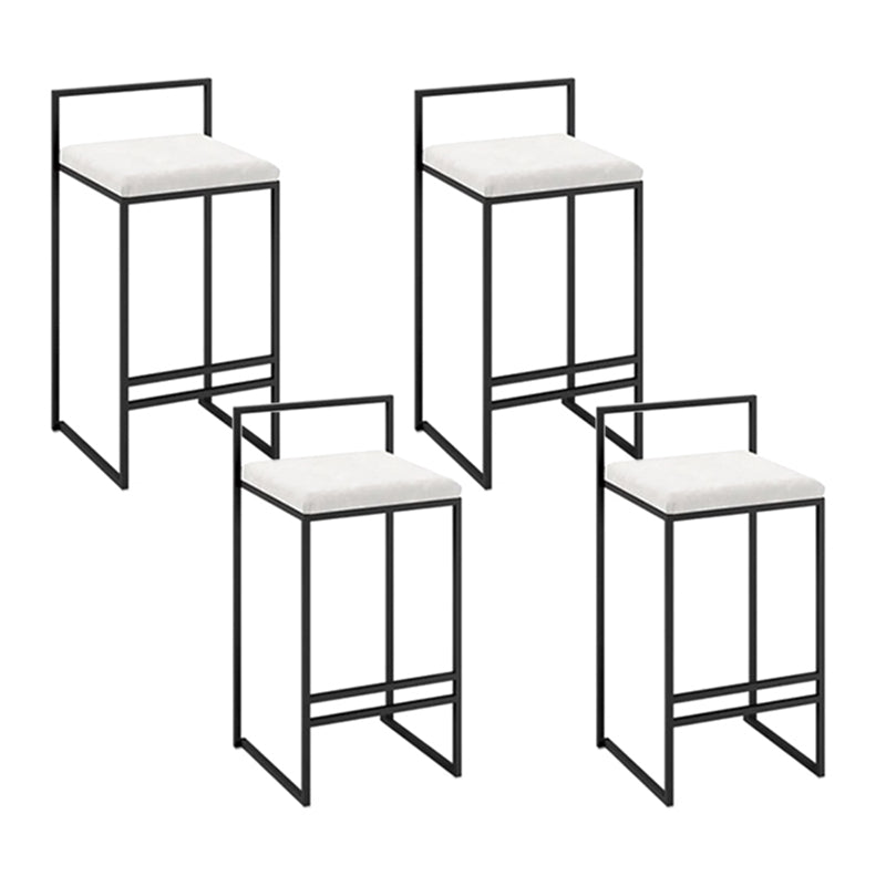 Indoor Modern Upholstered Counter Height Stool Footrest Low Back Bar Stool