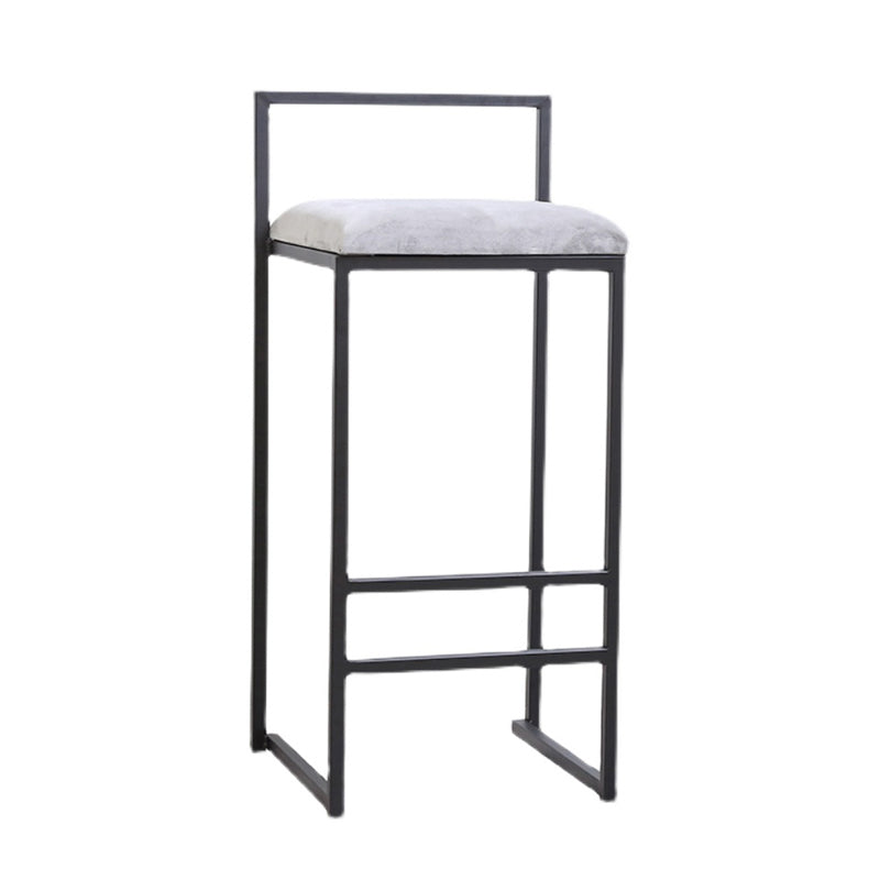 Indoor Modern Upholstered Counter Height Stool Footrest Low Back Bar Stool