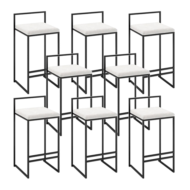 Indoor Modern Upholstered Counter Height Stool Footrest Low Back Bar Stool