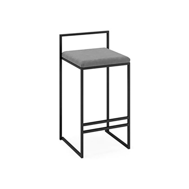 Indoor Modern Upholstered Counter Height Stool Footrest Low Back Bar Stool