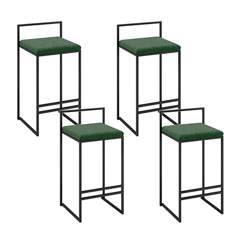 Indoor Modern Upholstered Counter Height Stool Footrest Low Back Bar Stool