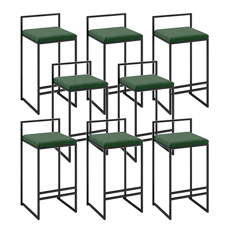 Indoor Modern Upholstered Counter Height Stool Footrest Low Back Bar Stool