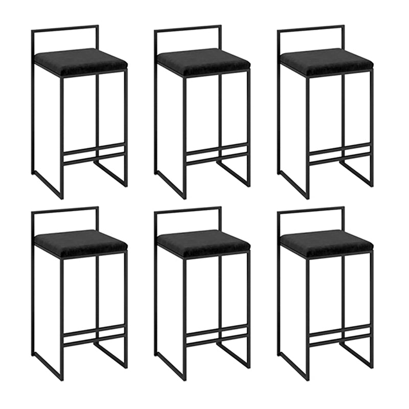 Indoor Modern Upholstered Counter Height Stool Footrest Low Back Bar Stool