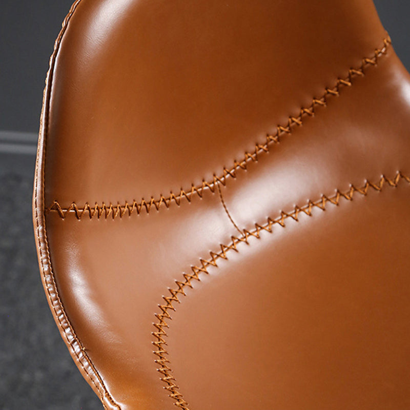 Modern Adjustable Height Barstool Faux Leather Swivel Bar Stools