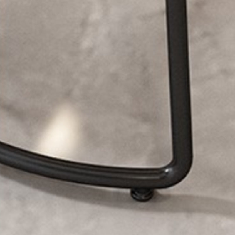 Modern Armless Backless Counter Stool Iron Dining Room Bar Stool with Pedal