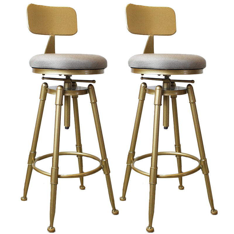 Nordic Armless Liftable Counter Stool Steel Cashier Bar Stool with Cushion and Pedal