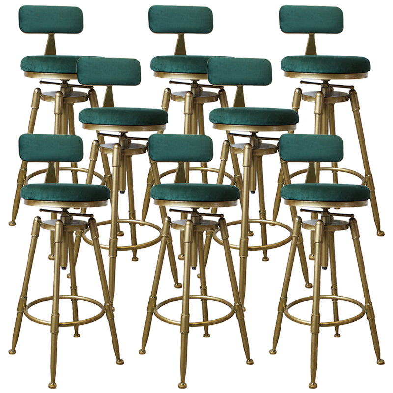 Nordic Armless Liftable Counter Stool Steel Cashier Bar Stool with Cushion and Pedal