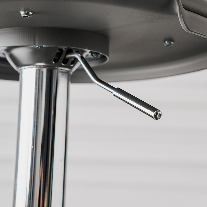 Metal Base Adjustable Height Bar Stool Contemporary Footrest Bar Stool