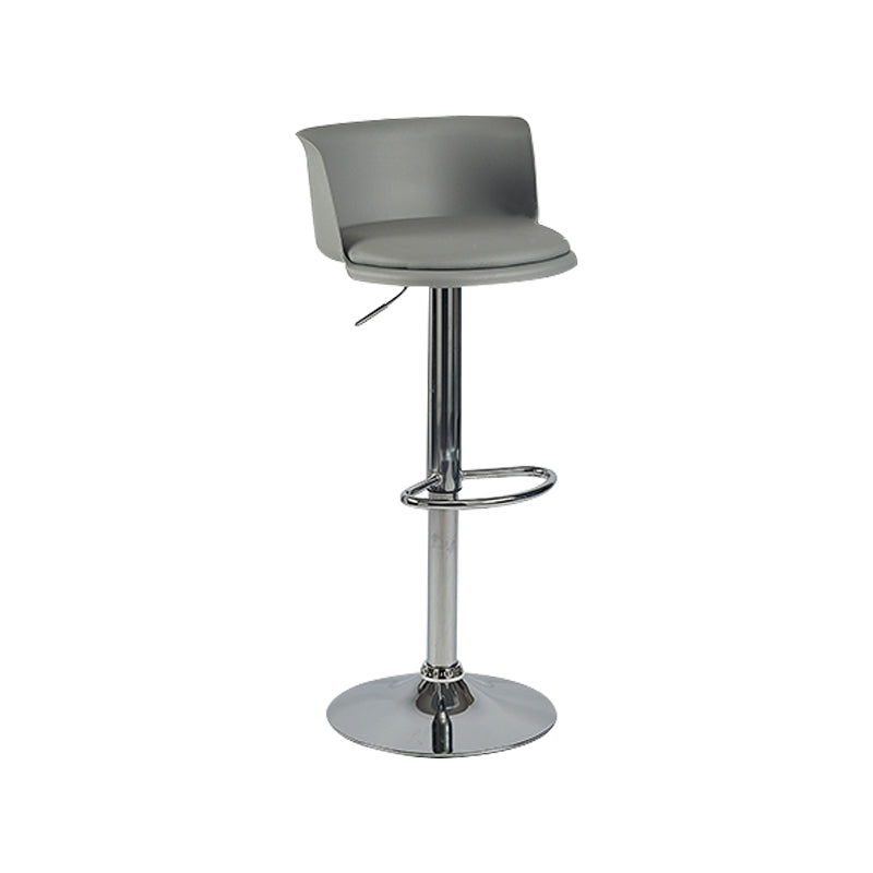 Metal Base Adjustable Height Bar Stool Contemporary Footrest Bar Stool