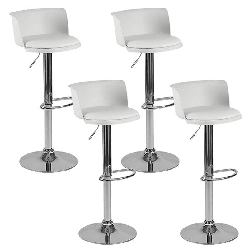 Metal Base Adjustable Height Bar Stool Contemporary Footrest Bar Stool