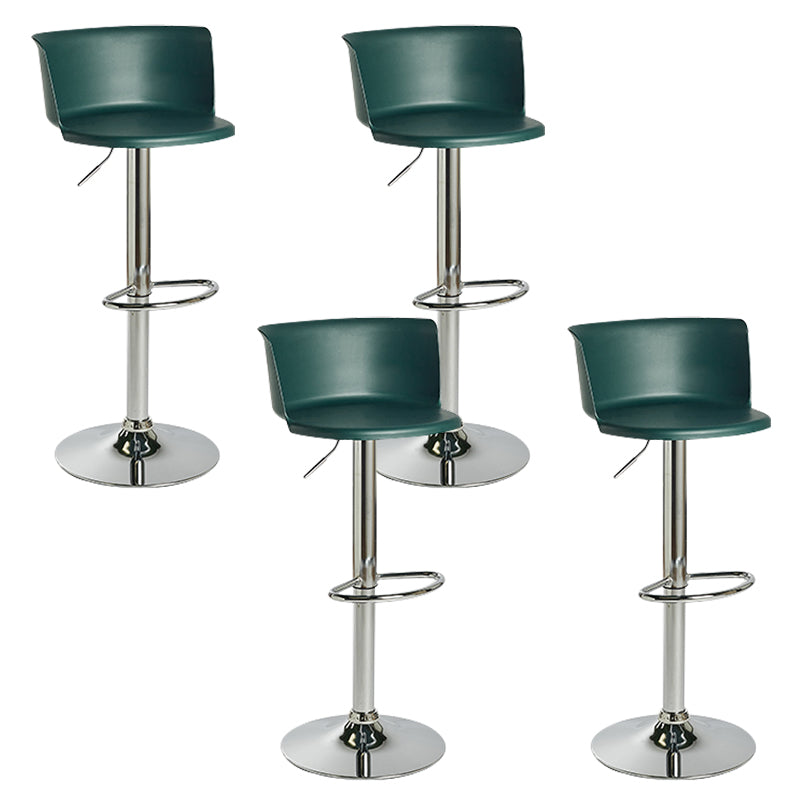 Metal Base Adjustable Height Bar Stool Contemporary Footrest Bar Stool