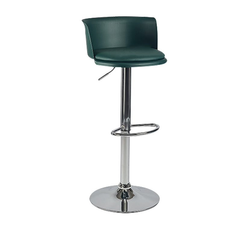 Metal Base Adjustable Height Bar Stool Contemporary Footrest Bar Stool
