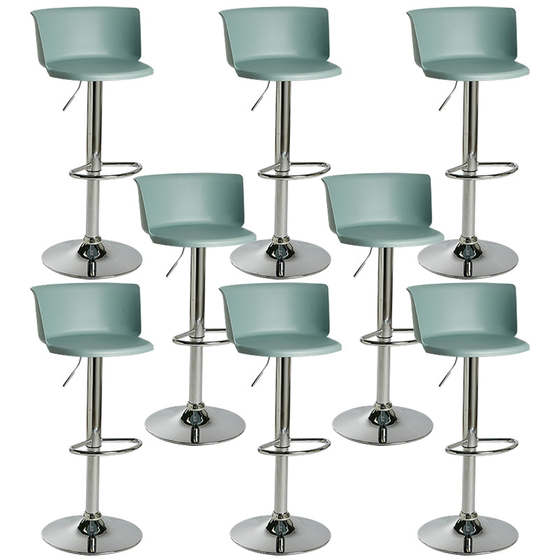 Metal Base Adjustable Height Bar Stool Contemporary Footrest Bar Stool
