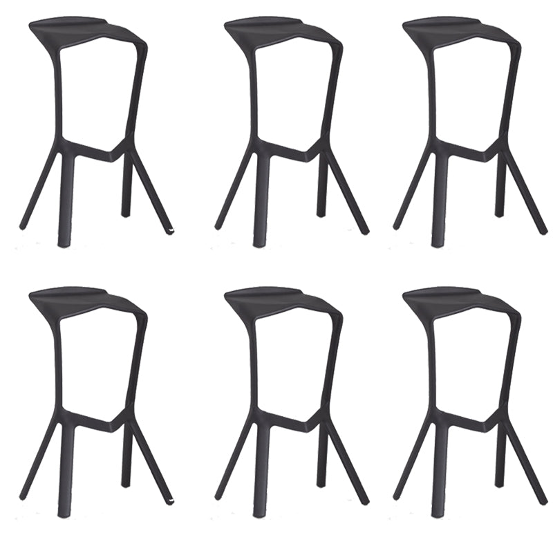 Modern Armless Bar Height Stool Plastic Bar Stool for Living Room