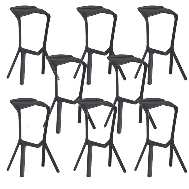 Modern Armless Bar Height Stool Plastic Bar Stool for Living Room