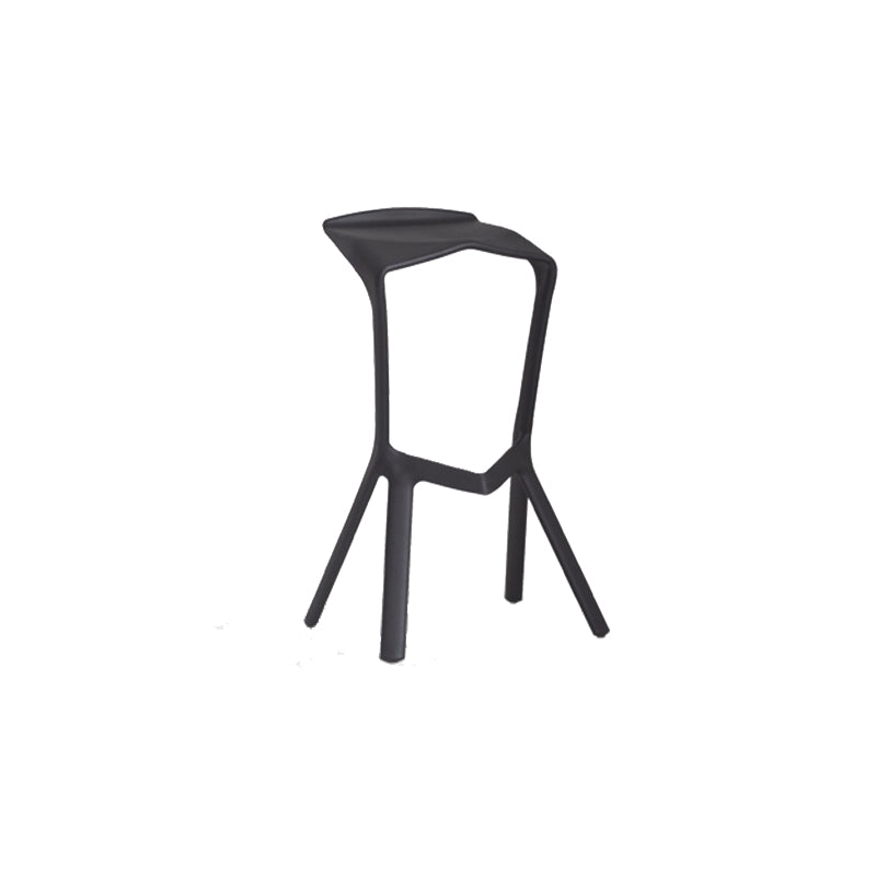 Modern Armless Bar Height Stool Plastic Bar Stool for Living Room