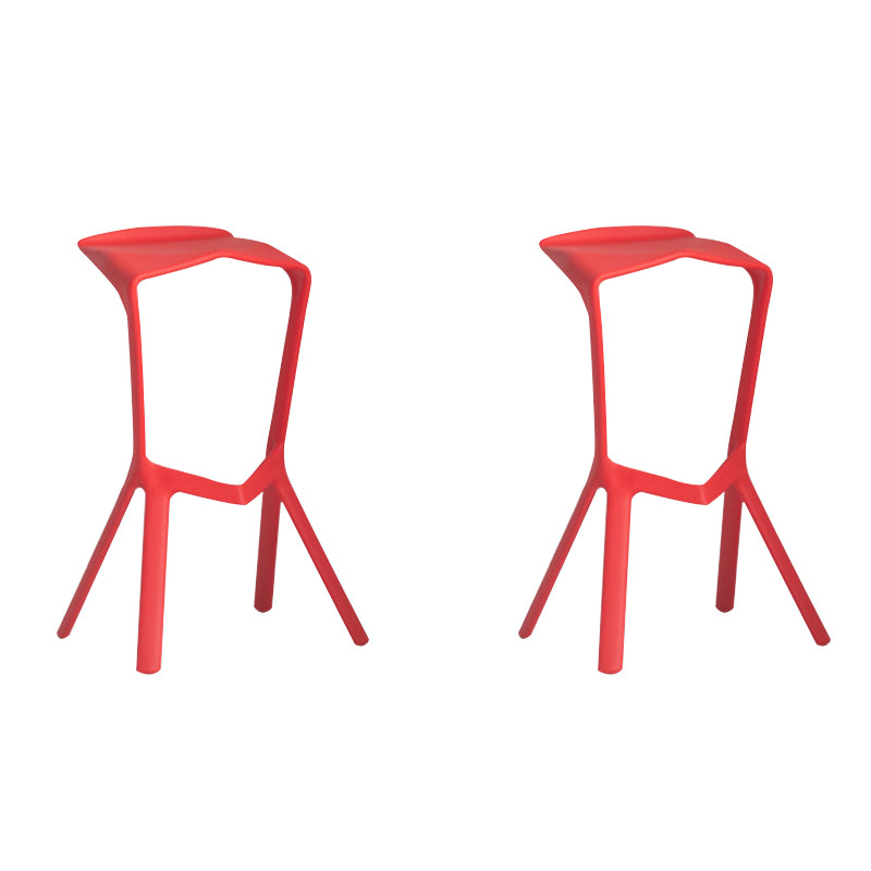 Modern Armless Bar Height Stool Plastic Bar Stool for Living Room