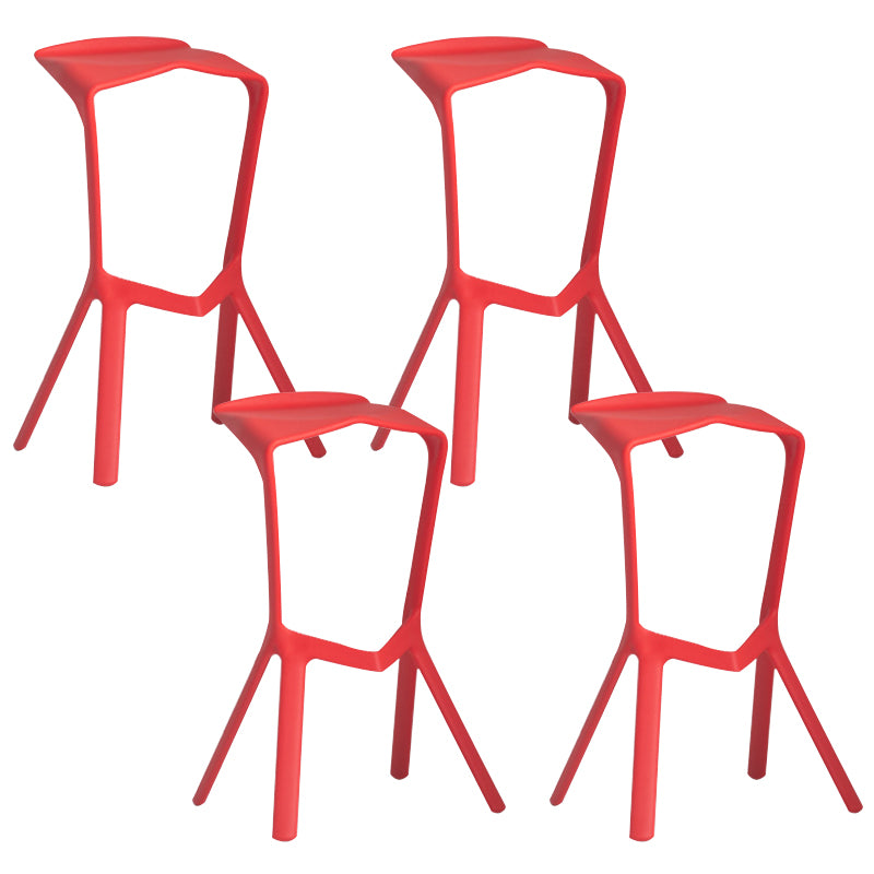 Modern Armless Bar Height Stool Plastic Bar Stool for Living Room