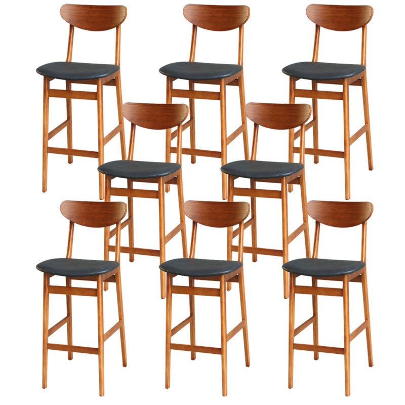 Contemporary Wood Stool Backrest Counter Stool Furniture for Restaurant