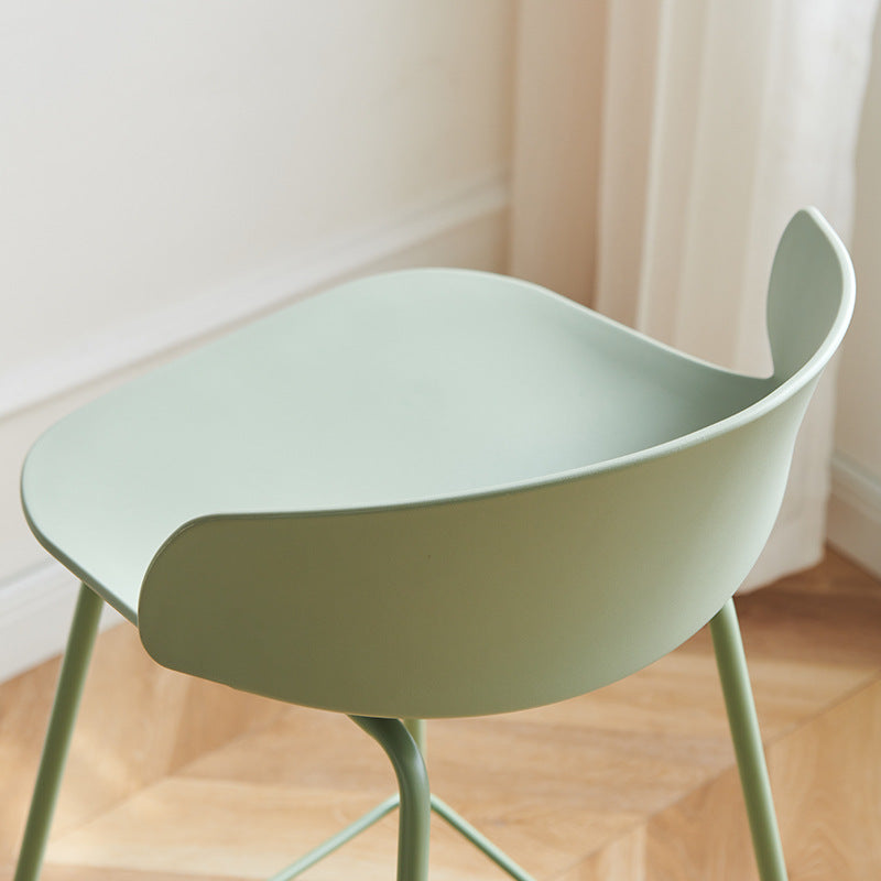Nordic Style Metal Bar-stool Plastic Counter Bar Stool for Indoor Use