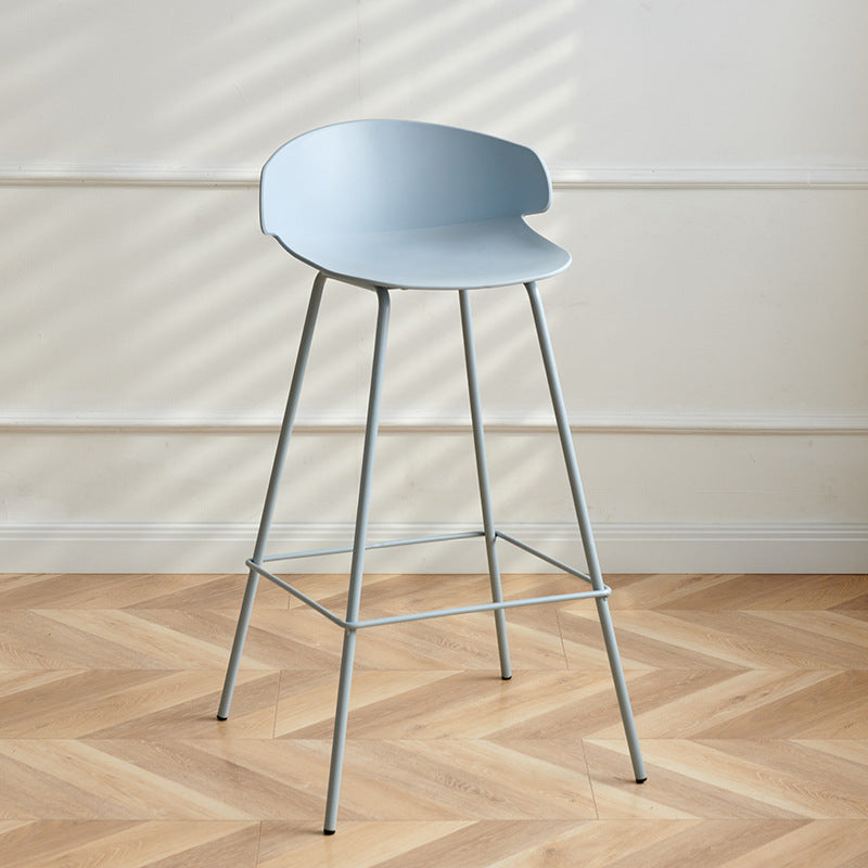 Nordic Style Metal Bar-stool Plastic Counter Bar Stool for Indoor Use
