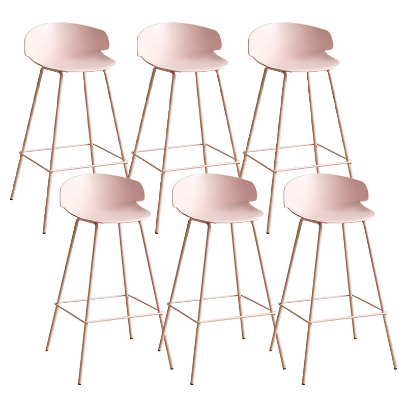 Nordic Style Metal Bar-stool Plastic Counter Bar Stool for Indoor Use