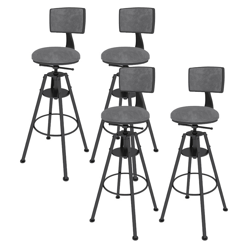 Metal Adjustable Height Bar Stool Velvet Upholstered Bar Stool for Restaurant