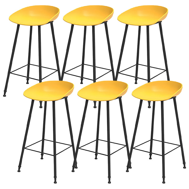 Modern Backrest Counter Stool Iron Cafe Bar Stool with Pedal and Acrylic Seat