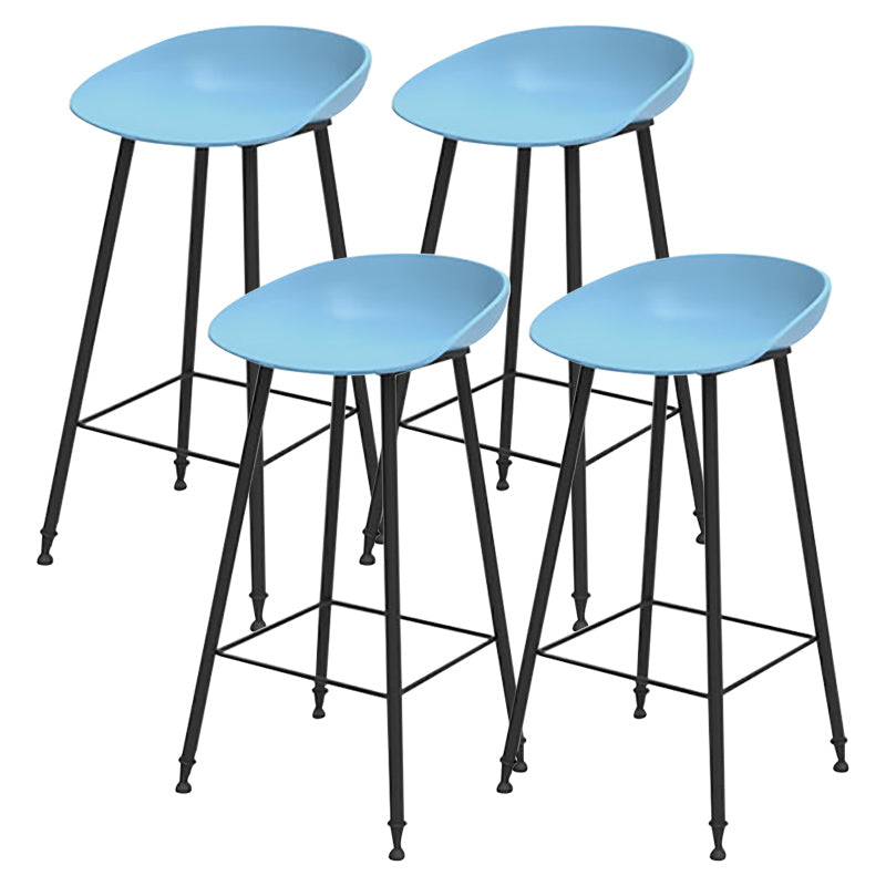 Modern Backrest Counter Stool Iron Cafe Bar Stool with Pedal and Acrylic Seat