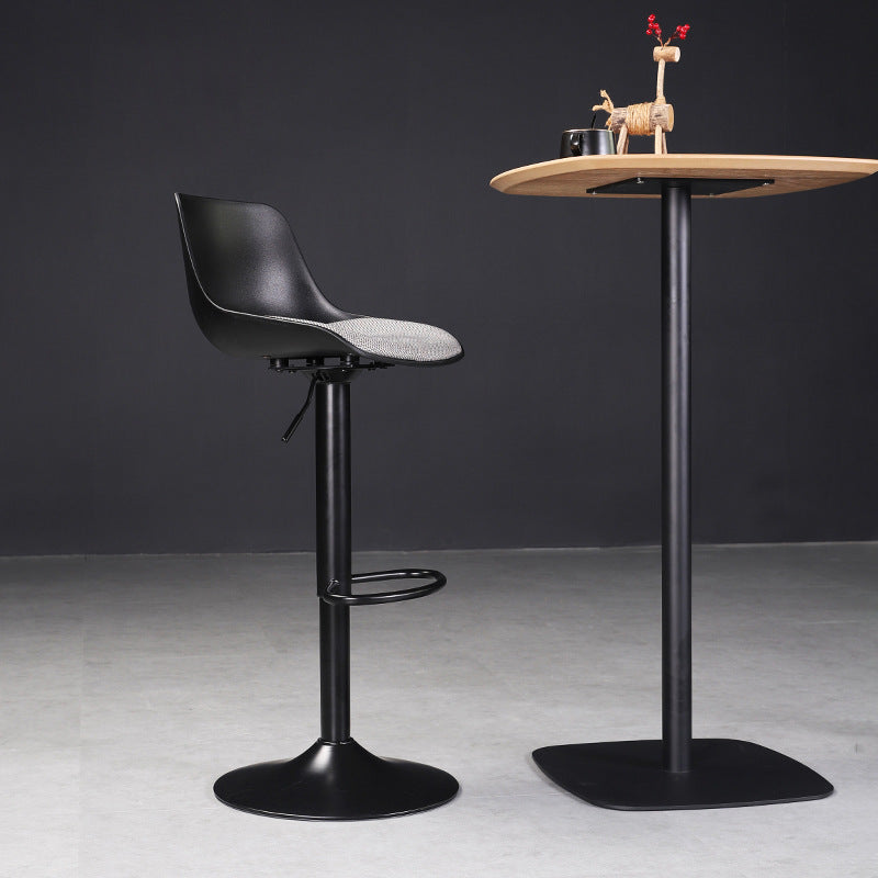 Scandinavian Adjustable Height Bar Stool Metal Base Stool for Indoor