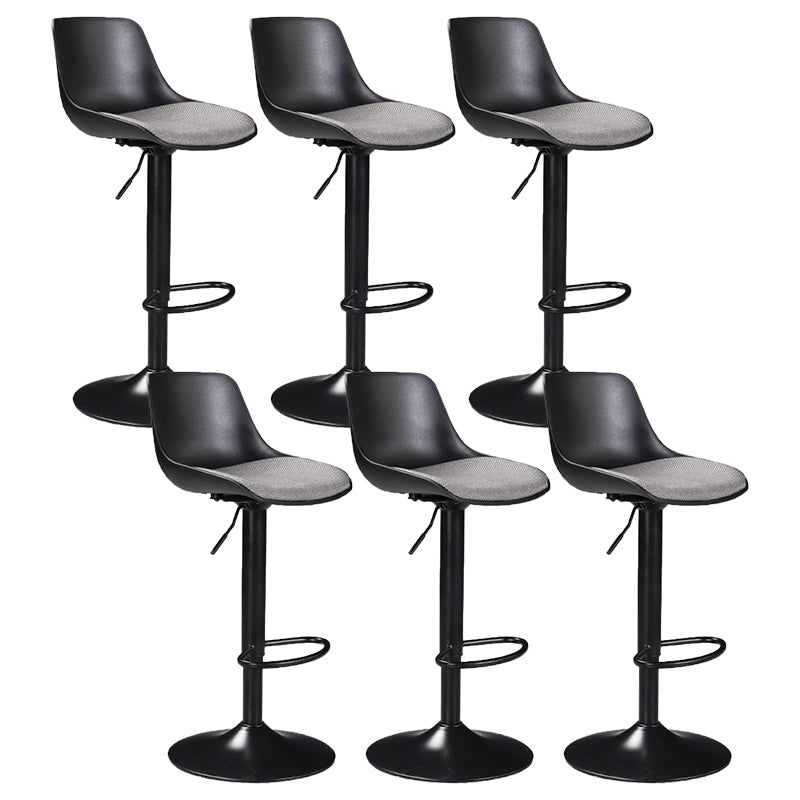 Scandinavian Adjustable Height Bar Stool Metal Base Stool for Indoor