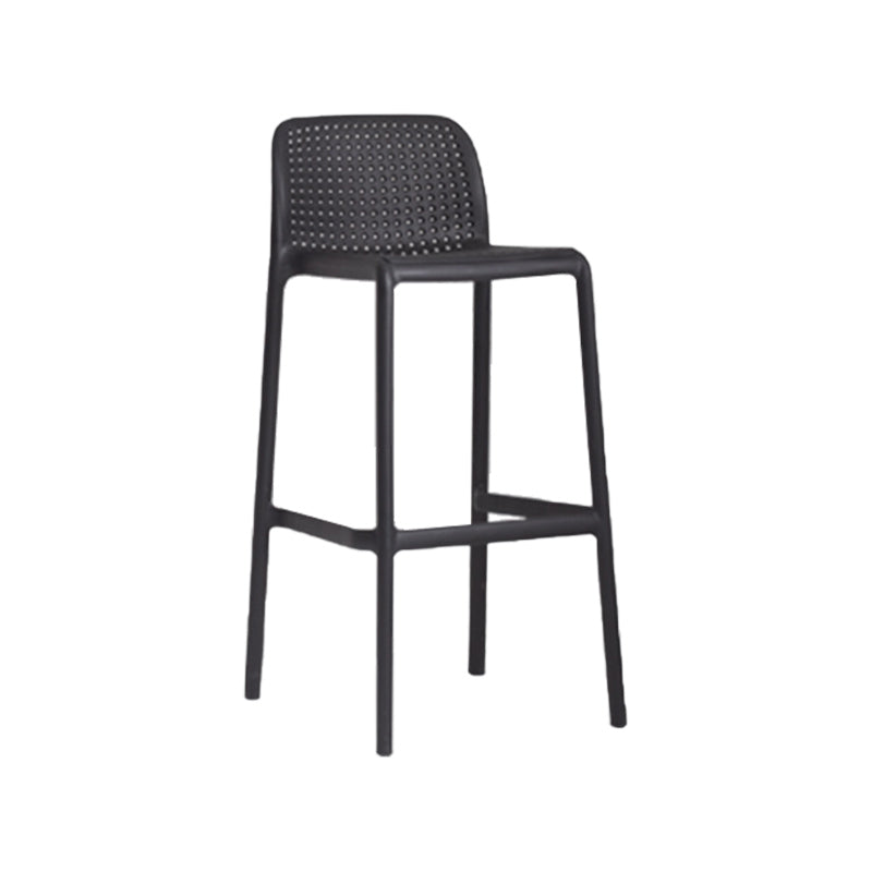 Modern Plastic Footrest Bar Stool Low Back Coffee Shop Counter & Bar Stool