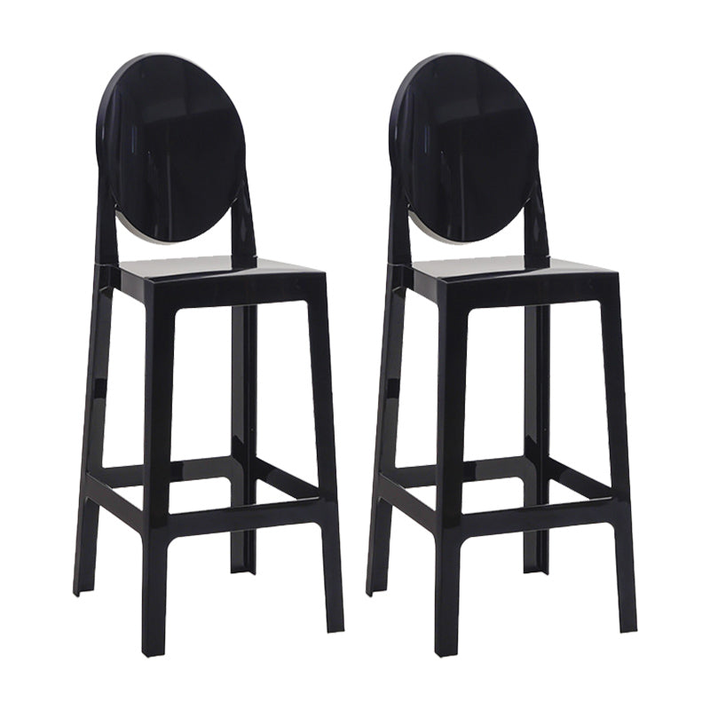 Modern Style Plastic Counter Stool Footrest Furniture in Matte Finish for Indoor