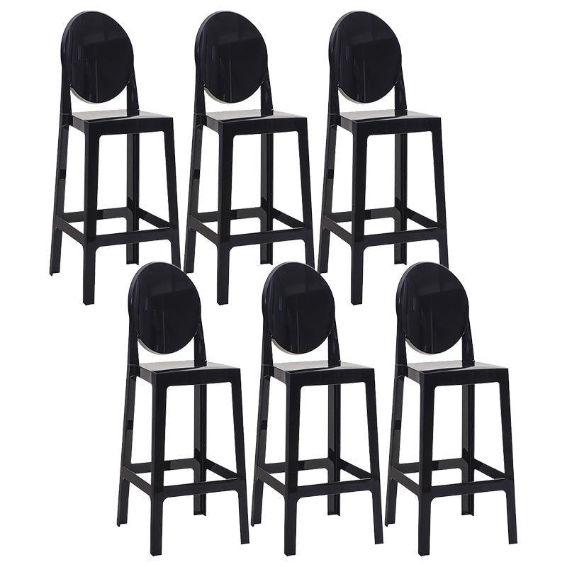 Modern Style Plastic Counter Stool Footrest Furniture in Matte Finish for Indoor