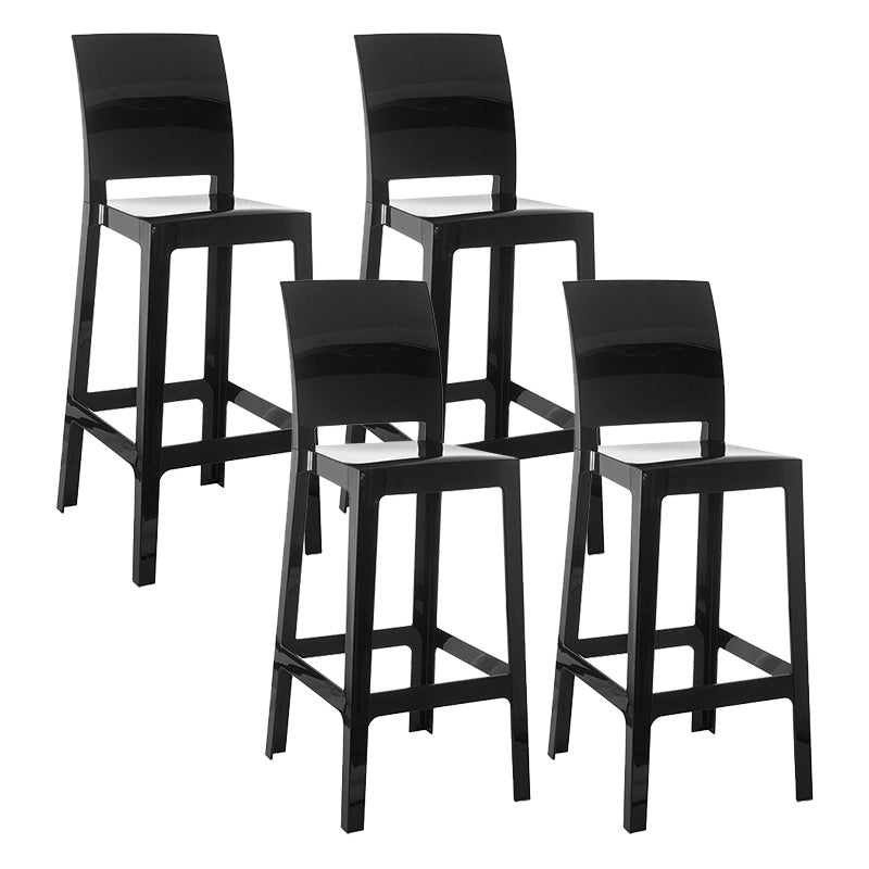 Modern Style Plastic Counter Stool Footrest Furniture in Matte Finish for Indoor