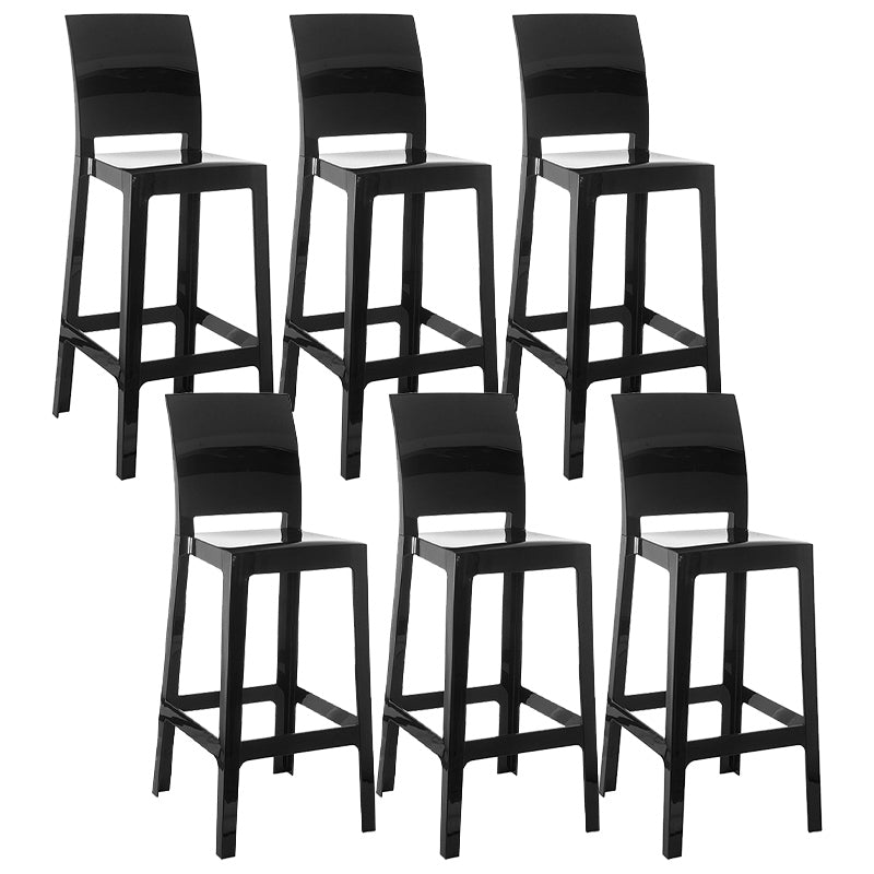 Modern Style Plastic Counter Stool Footrest Furniture in Matte Finish for Indoor