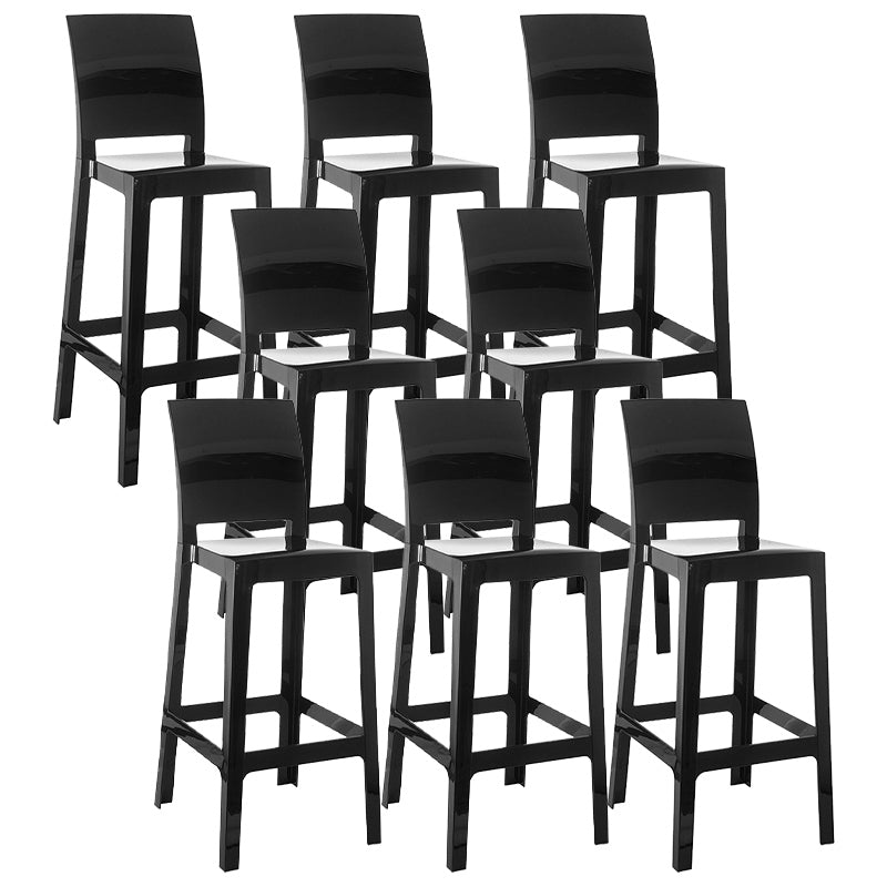 Modern Style Plastic Counter Stool Footrest Furniture in Matte Finish for Indoor